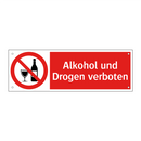 Alkohol und Drogen verboten