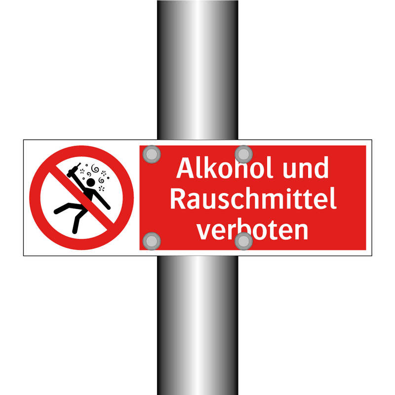 Alkohol und Rauschmittel verboten