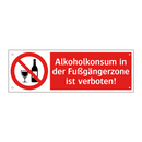 Alkoholkonsum in der Fußgängerzone ist verboten!