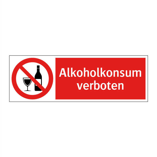 Alkoholkonsum verboten