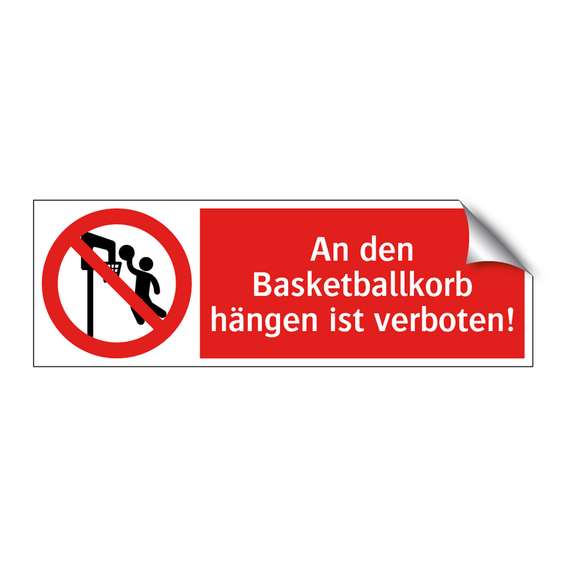 An den Basketballkorb hängen ist verboten!