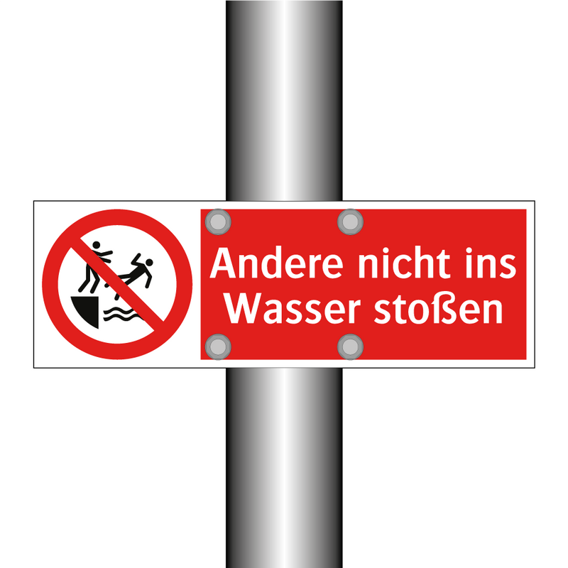 Andere nicht ins Wasser stoßen