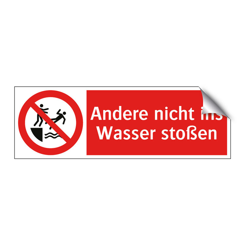 Andere nicht ins Wasser stoßen
