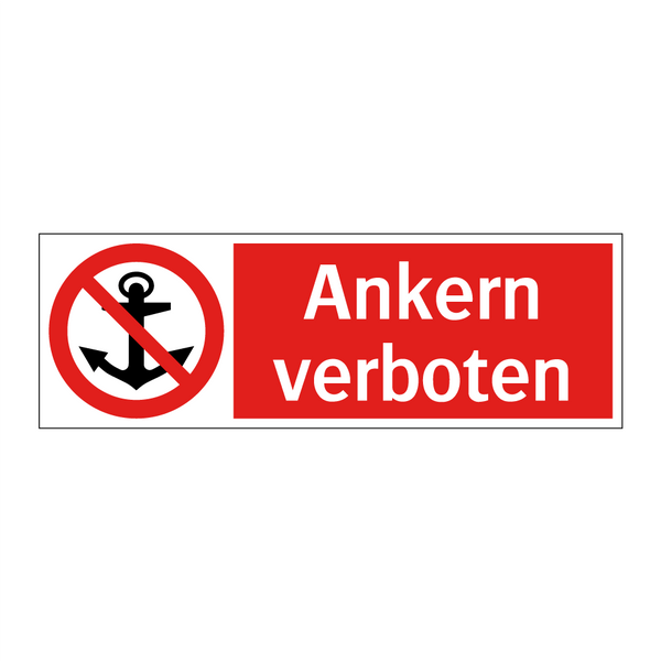 Ankern verboten