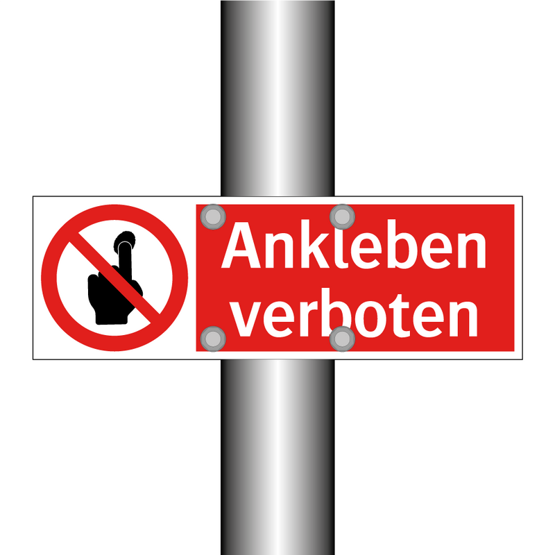 Ankleben verboten