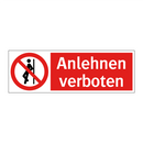 Anlehnen verboten