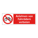 Anlehnen von Fahrrädern verboten