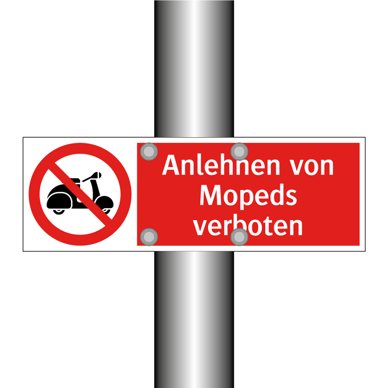 Anlehnen von Mopeds verboten