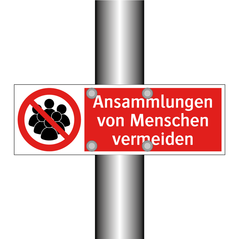 Ansammlungen von Menschen vermeiden
