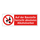 Auf der Baustelle herrscht absolutes Alkoholverbot