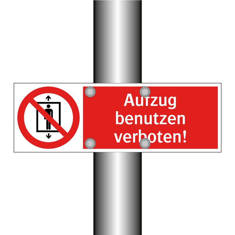 Aufzug benutzen verboten!