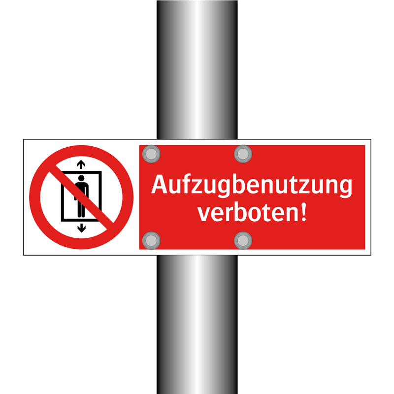 Aufzugbenutzung verboten!