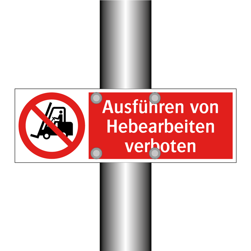 Ausführen von Hebearbeiten verboten