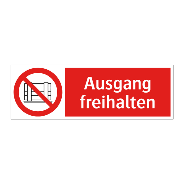 Ausgang freihalten