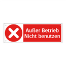 Außer Betrieb Nicht benutzen