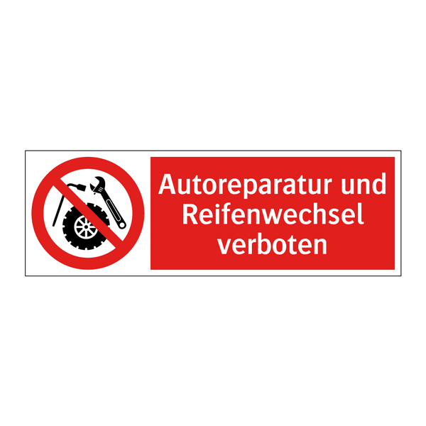 Autoreparatur und Reifenwechsel verboten