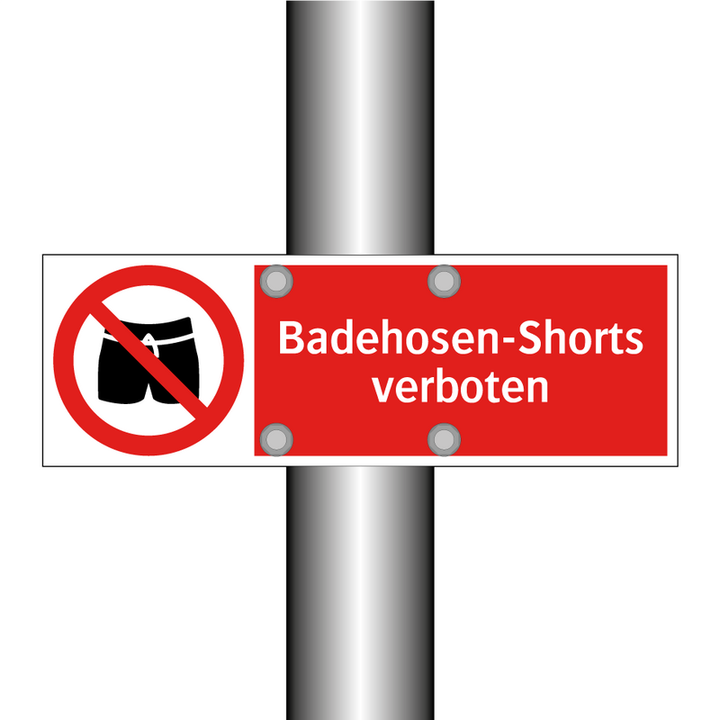 Badehosen-Shorts verboten
