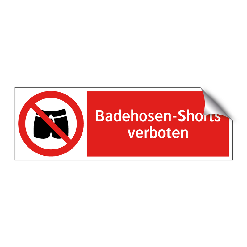 Badehosen-Shorts verboten