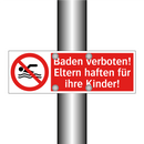 Baden verboten! Eltern haften für ihre Kinder!