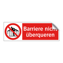 Barriere nicht überqueren