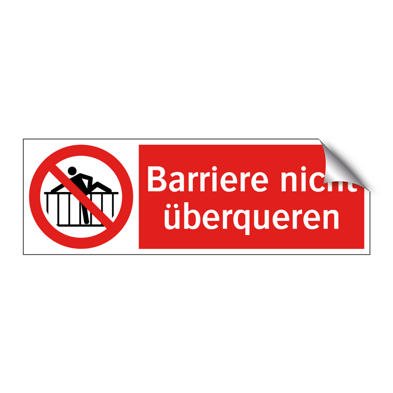 Barriere nicht überqueren