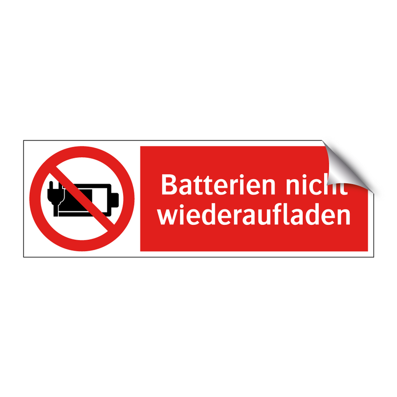 Batterien nicht wiederaufladen