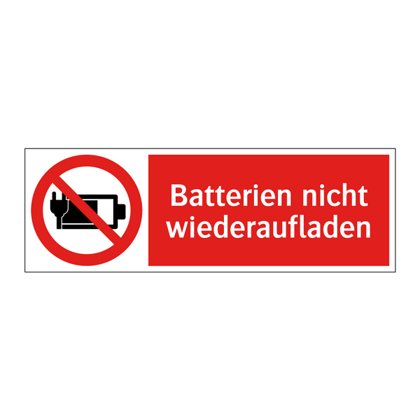 Batterien nicht wiederaufladen