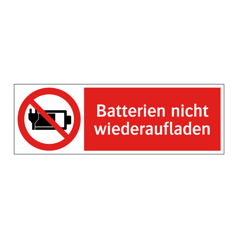 Batterien nicht wiederaufladen