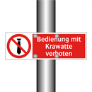 Bedienung mit Krawatte verboten