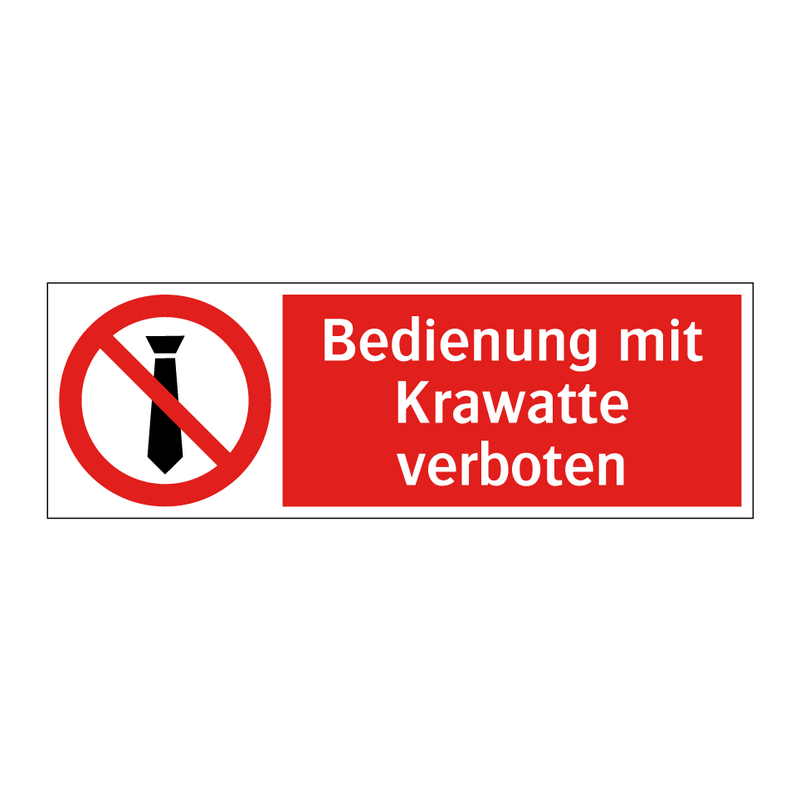 Bedienung mit Krawatte verboten