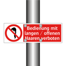 Bedienung mit langen / offenen Haaren verboten