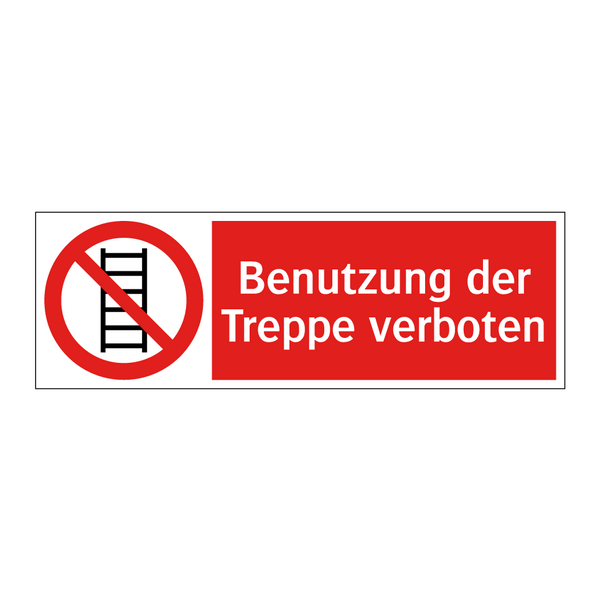 Benutzung der Treppe verboten