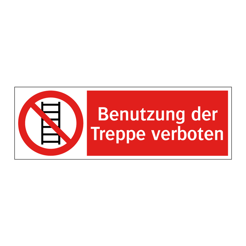 Benutzung der Treppe verboten