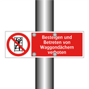 Besteigen und Betreten von Waggondächern verboten