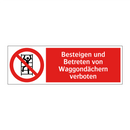 Besteigen und Betreten von Waggondächern verboten