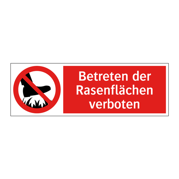 Betreten der Rasenflächen verboten
