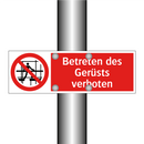 Betreten des Gerüsts verboten