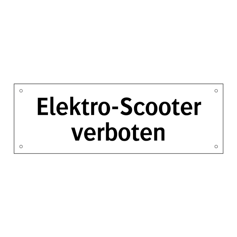 Elektro-Scooter verboten
