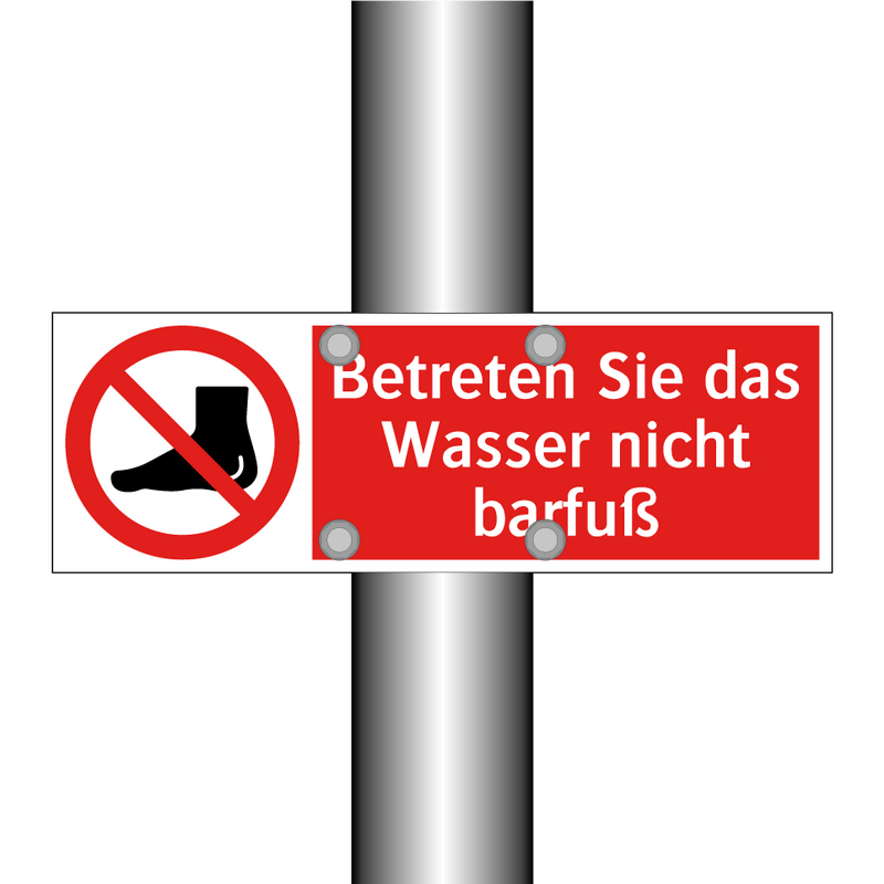 Betreten Sie das Wasser nicht barfuß