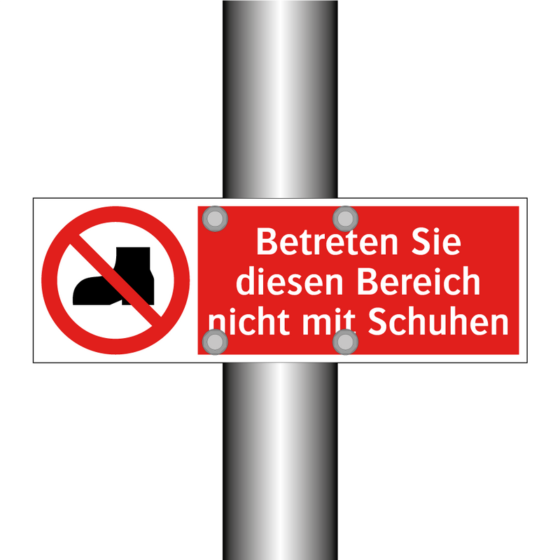 Betreten Sie diesen Bereich nicht mit Schuhen