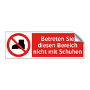 Betreten Sie diesen Bereich nicht mit Schuhen