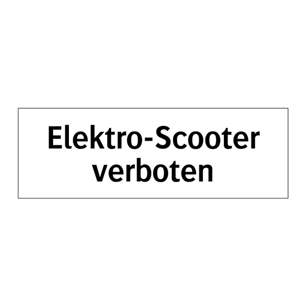 Elektro-Scooter verboten