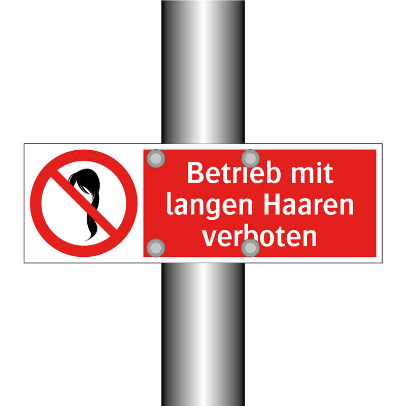 Betrieb mit langen Haaren verboten