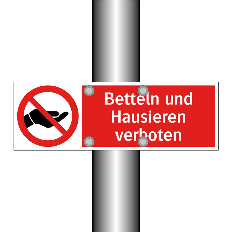 Betteln und Hausieren verboten