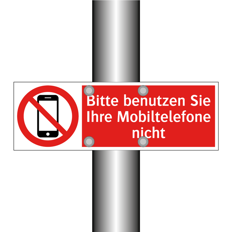 Bitte benutzen Sie Ihre Mobiltelefone nicht