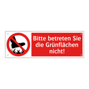 Bitte betreten Sie die Grünflächen nicht!