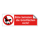 Bitte betreten Sie die Grünflächen nicht!