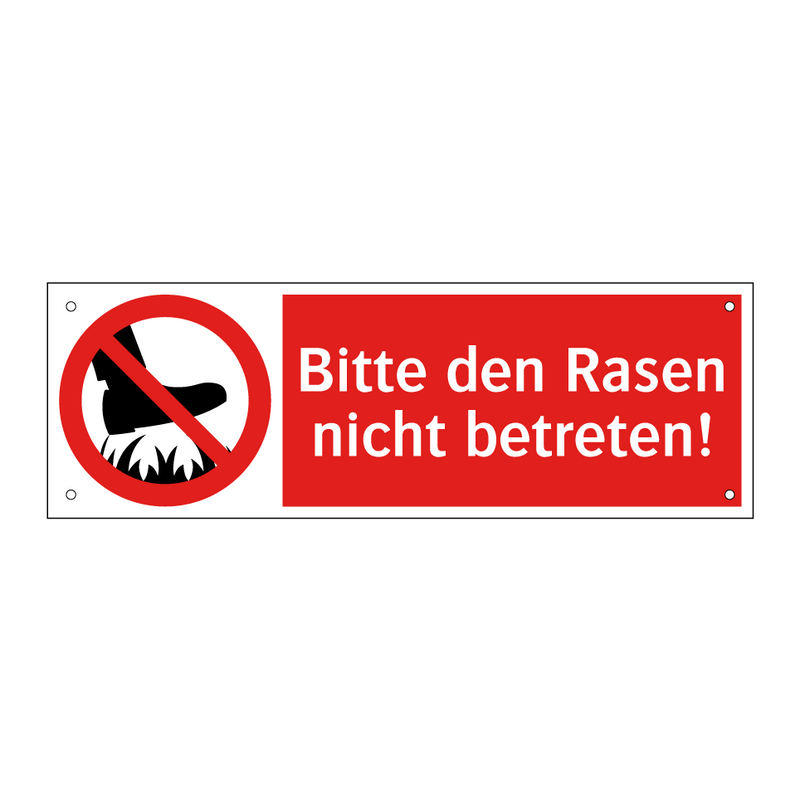 Bitte den Rasen nicht betreten!