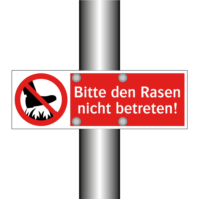 Bitte den Rasen nicht betreten!