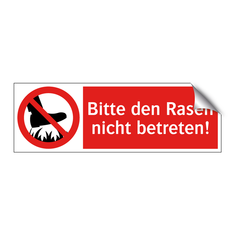 Bitte den Rasen nicht betreten!